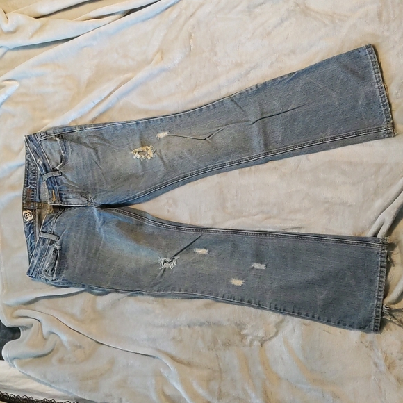 Bullhead Denim - Vintage Bullhead Laguna boot cut distressed blue jean. Size 5